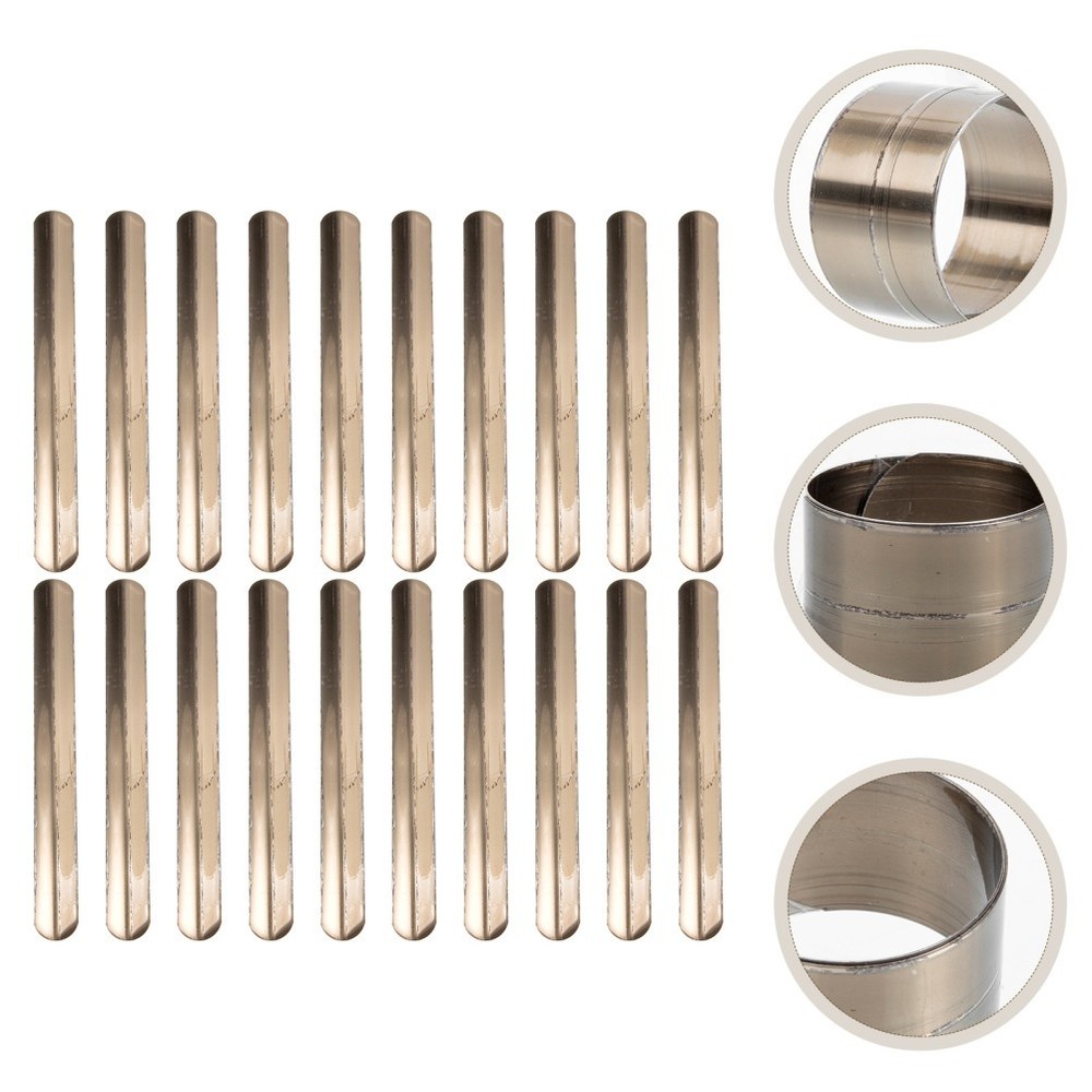 40Pcs Reusable Golden Stainless Steel Slap Bracelets Bulk for Kids and Women