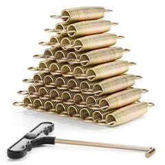 Heavy Duty 3.5″-8.5″ Trampoline Springs with Hooks & T-Hook Tool, 12-48 Pack