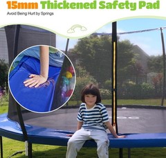 Kids Trampoline Outdoor 8FT 10FT 12FT 14FT 15FT 16FT with Enclosure Non-Slip