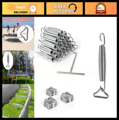 24 Heavy Duty 5.5″ Trampoline Springs + Triangle Ring Buckles + T Hook, Universa