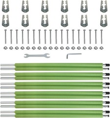 Trampoline Pole Replacement Set with Clamps Hardware