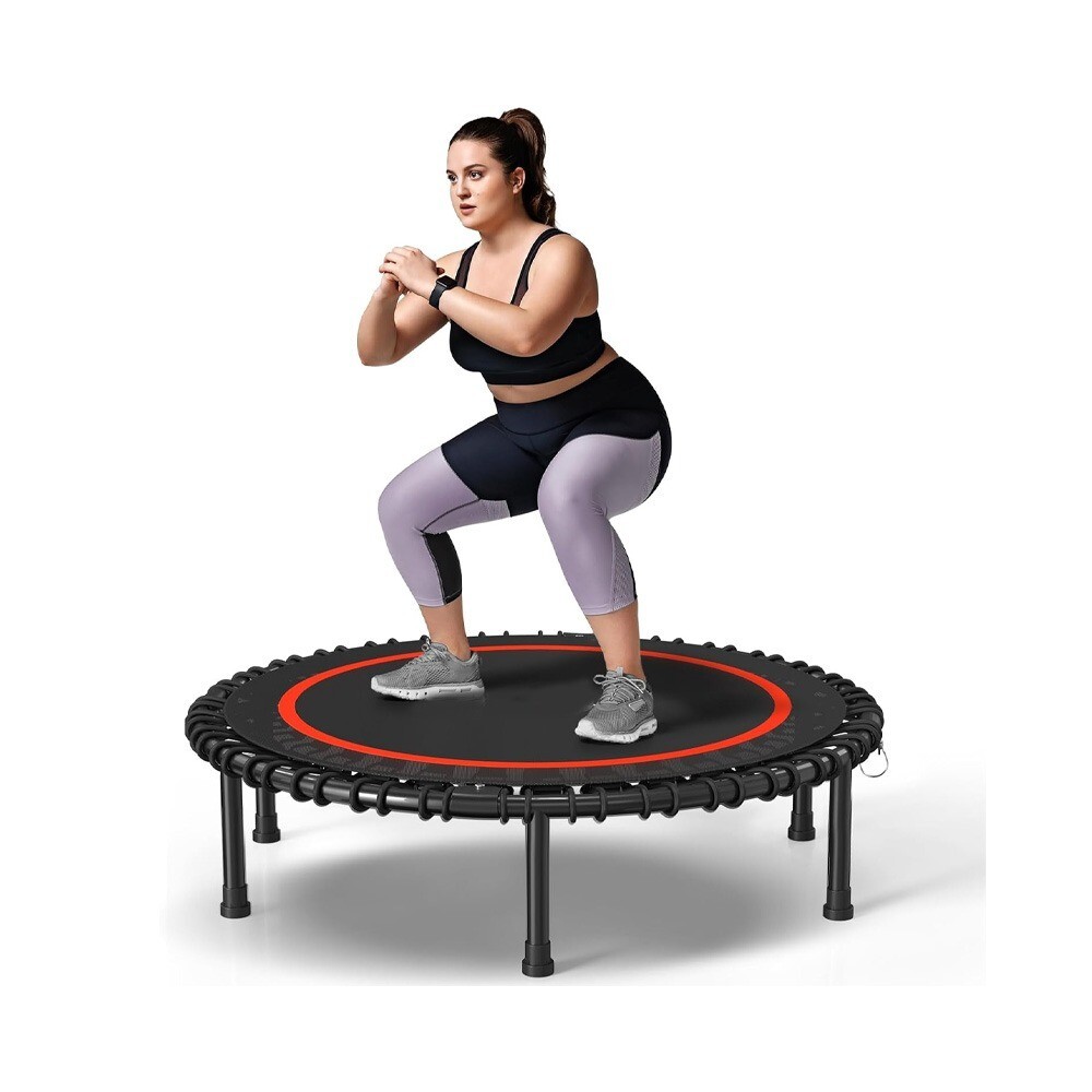 450LBS Foldable Mini Trampoline, 40″ Fitness Trampoline with Durable Bungees