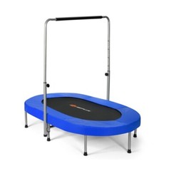 2-Person Mini Trampoline Foldable Workout Fitness With Height Adjustable Handle