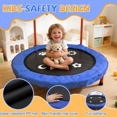 36″ Kids Trampoline – ASTM Certified Foldable Indoor/Outdoor Mini Rebounder, Saf