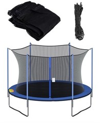 Cliselda Trampoline Replacement Safety Net for 6 Straight Poles Round Frame