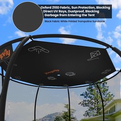 Trampoline Shade Cover 14FT Round 8 Straight Pole Sun Canopy Top Protector