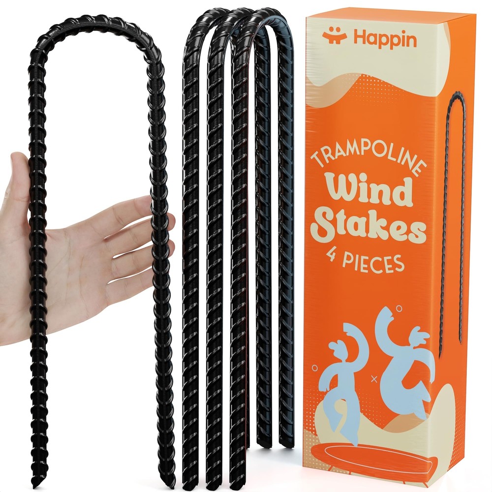 ® Ultra Strong Trampoline Stakes Anchors High Wind, Ground Anchors Heavy Duty…