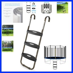 Trampoline Ladder, 3-Step Trampoline Steps with Horizontal Wide Steps, Skid-P…