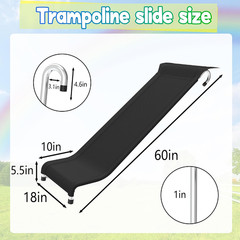 Trampoline Slide, 10FT 12FT 14FT 15FT 16FT Trampoline Universal Slides, Trampoli