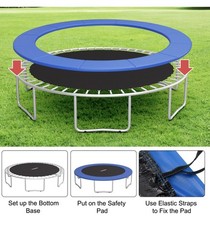 16 ft – SkyBound Trampoline Safety Pads Spring Cover frame, Blue
