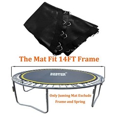 Trampoline Fits 14FT Steel Frame 88 V-Rings/150.8″ Diam/Fits 5.3″-5.7″Spring