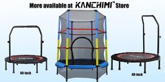 40″ Folding Mini Fitness Indoor Exercise Workout Rebounder Trampoline with Ha…