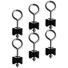 6Pcs Sturdy Reusable Trampoline Fixation Screws Steel Outdoor Use Black