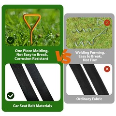 Trampoline Anchors & Stakes Kit with 4 Strong Belts, Heavy Duty Anchor Corksc…