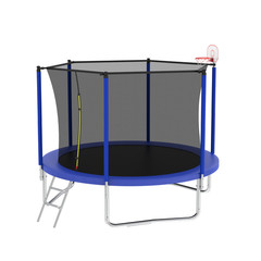 10ft Trampoline with Ladder Adults Kids Outdoor ASTM Approved Safety Trampolines