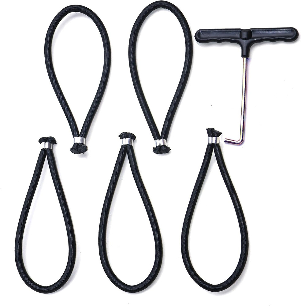 5 PCS Mini Trampoline 6.5 Inch Bungee Cord Replacement 7.2mm Thick Span Tool