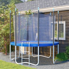 Soozier12FT Trampoline Pad Spring Cover, Waterproof, Blue