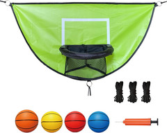 Trampoline Basketball Hoop, with Pump and 4 Mini Balls, Easy to Install, Univers