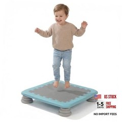 Mini Trampoline for Kids, 25 Inch Sensory Bounce Board for Balance & Blue