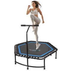 SereneLife Trampoline 40″/50″ – in-Home Cardio Fitness Rebounder with Adjusta…