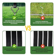 Ground Anchors 4 Pack with Tie Down Straps 2.5m Long, Ground Anchors with Drill Press in…