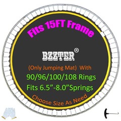 Bzzter Trampoline Replacement Mat ,Fits 15ft Round Frame with 96 Rings