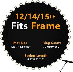 Replacement Trampoline Mat, Jumping Mat Fits 14ft Frame, Fit 5.5″ Spring 152″