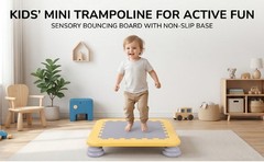 Yellow Mini Trampoline For Kids Sensory Trampoline Bouncing Board With Non LHEV