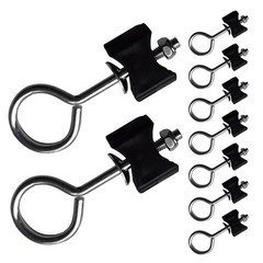 9Pcs Black Galvanized Steel Screw Anchors for Trampoline Frame Outdoor Stability