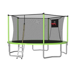 14FT Trampoline ,Sports Fitness Trampolines with Enclosure Net, Recreational