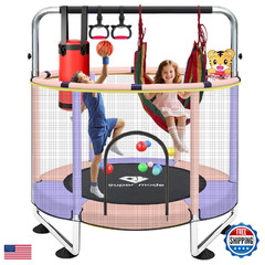 Py Super Mode 55 Trampoline For Kids Enclosure Toddler Trampoline Adjustable