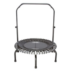JumpSport 350i 39″ Fitness Trampoline and Handle Bar with 30 Adjustable Bungees