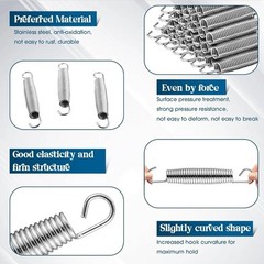 Trampoline Springs 5.5 Inch Bulk Heavy Duty Stainless Steel Replacement 96 count