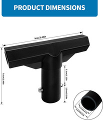 Trampoline T-Connector Set, 6 Pack Plastic Pole Cap Replacement Parts, Black