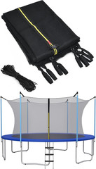 Giantex Trampoline Safety Net W/Adjustable Straps, 8 10 12 14 15 16Ft Weather-Re
