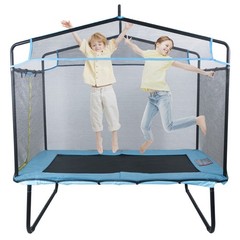 Uimoso 6FT Trampoline for Kids Toddlers with Enclosure Net Gymnastics Bar