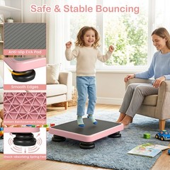 24” x 20” Kids Rebounder Bouncing Board with Elastic Rope, Non-Slip Base & Feet
