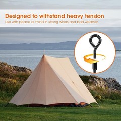 Ground Anchors Screw in, Heavy Duty Tent Stakes Trampoline Anchors 4Pack, Gro…