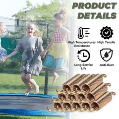 Trampoline Springs 3.5″ to 8.5″ Galvanized Steel Heavy Duty High Tensile Univ…