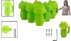 Ultimate 1.26″ Trampoline Enclosure Pole Caps – 6 Green Pieces Included