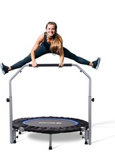 BCAN Trampoline for Fitness Rebounder & Adjustable Foam Handle – 330 Lbs