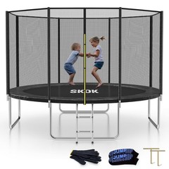 Kids Outdoor Trampoline with Net 400lbs Heavy Duty Gymnastics Set ASTM Approved