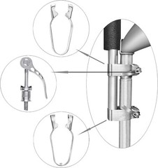 Universal Trampoline Replacement Enclosure Poles with Clamp and Hardware