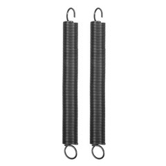2Pcs Heavy Duty Metal Hooked Extension Springs for Mechanical Use Dark Grey