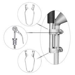 Universal Trampoline Replacement Enclosure Poles with Clamp and Hardware