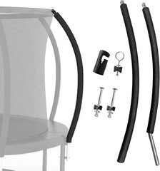 Universal Trampoline Replacement Curved Net Pole, Curved Pole Kit for 10-16Ft Fr
