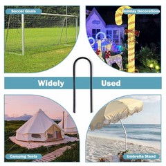 Trampoline Stakes Ground Anchors 11″ U Shaped for Outdoor Camping Tent 8-32 Pack