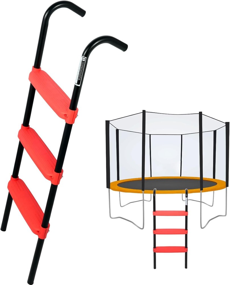 3 Steps Trampoline Ladder with Wide Steps,Durable and Easy to Assemble