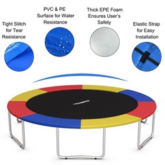 10FT Trampoline Replacement Safety Pad Bounce Frame Waterproof Spring Cover