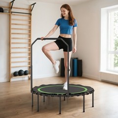 45″ Rebounder Trampoline for Adults, Foldable Trampoline, Green